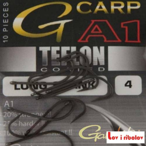 Gamakatsu udica A1 G-Carp Long Shank Teflon Coated vel.10