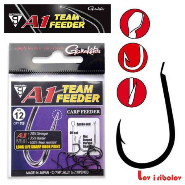 Udice Gamakatsu A1 Team Feeder Eyed Pellet Carp