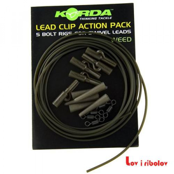 Lead System Lead Clip Action Pack - Weedy Green - KLCAPW