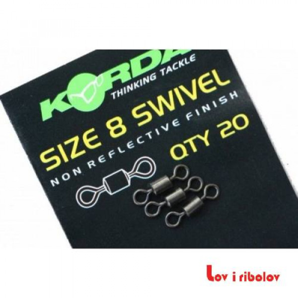 Virble Korda Swivels Size 20kom KS20 vel. 8