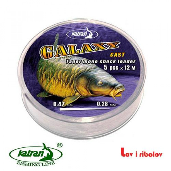 Najlon Mono Leader Galaxy cast 5x12m 0.26-0.47mm