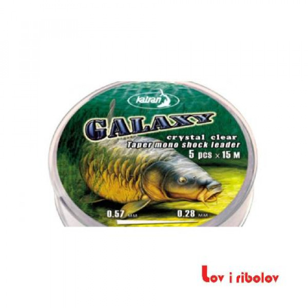 Najlon Mono Leader Galaxy crystal clear 5x15m 0.26-0.57mm