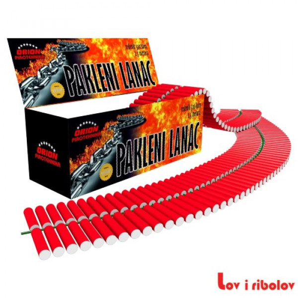 Petarda Orion Pakleni lanac 1 redenik od 500 petardi u kutiji