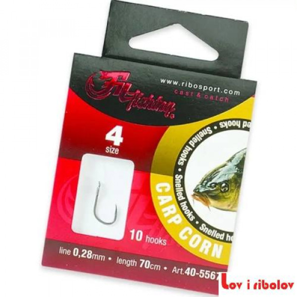 Vezane Udice Fil Snelled Carp Corn