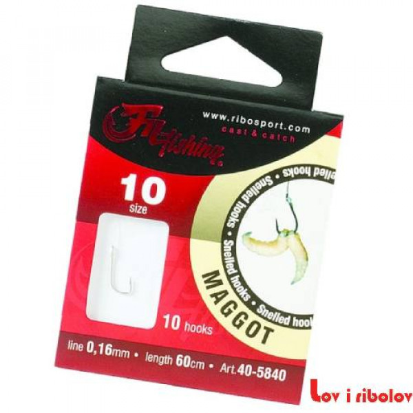 Vezane udice Fil Snelled Maggot