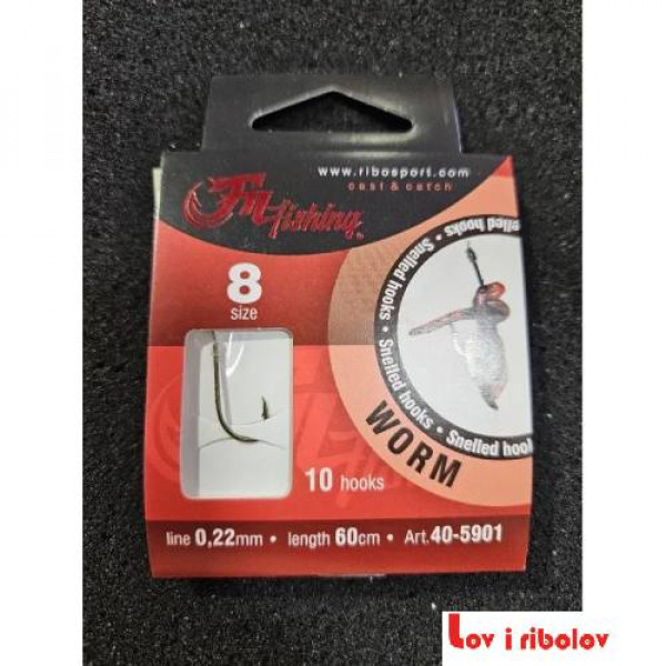 Vezane udice Snelled Worm