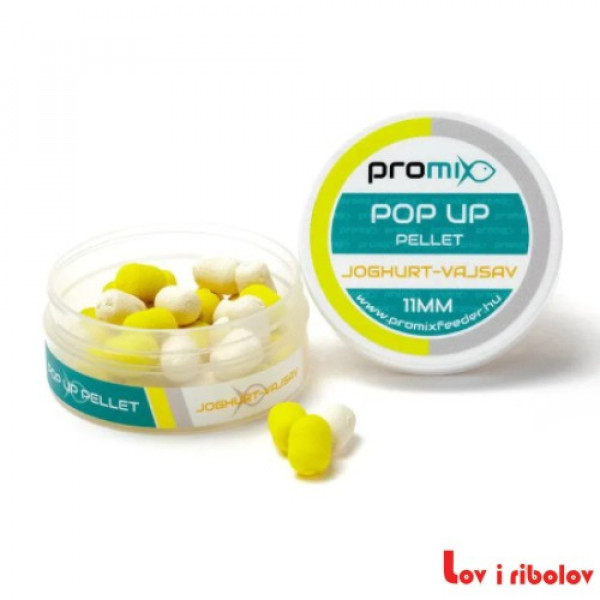 Pelet Promix Pop Up Pellet 11mm Jogurt - Mlecna kiselina 20g