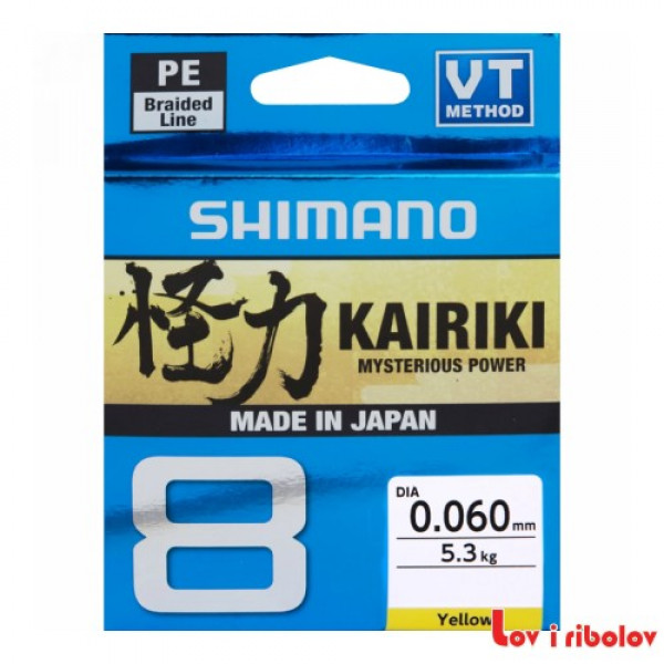 Upredena struna Shimano Kairiki 8 150m Mantis Green 0.215mm 20.8kg