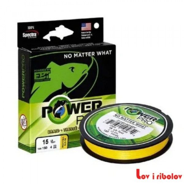 Upredena struna Power Pro Line Hi-Vis Yellow 0.15mm 135m 9kg