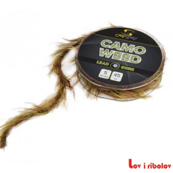 Predvez Carp Spirit lead core 5m 45lb camo weed