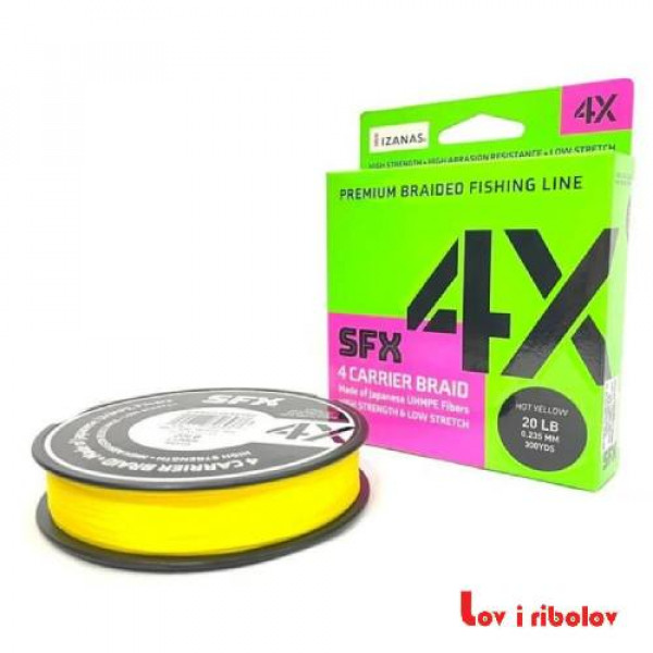 Upredena struna Sufix X4 Braid H.vis Yell 150m 23,5