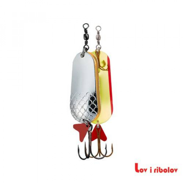 Varalica DAM Effzett Twin Spoon (DUPLA) Silver Gold 10cm 60g