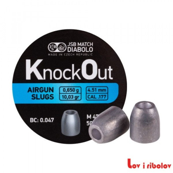 Dijabola JSB KnockOut Slug 4.5mm 500 kom. 0.65g