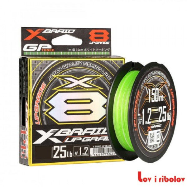 Upredena struna YGK X-Braid UPGRADE X8 150m 0.8 16lb