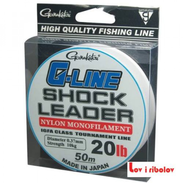 Najlonski predvez Gamakatsu shock leader G Line 50m - 0,62mm