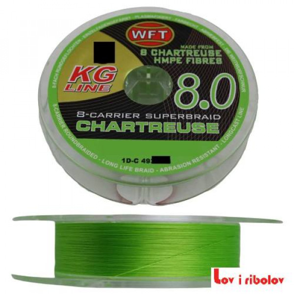 Upredena struna WFT KG 8.0 green 150m 19KG 0,14