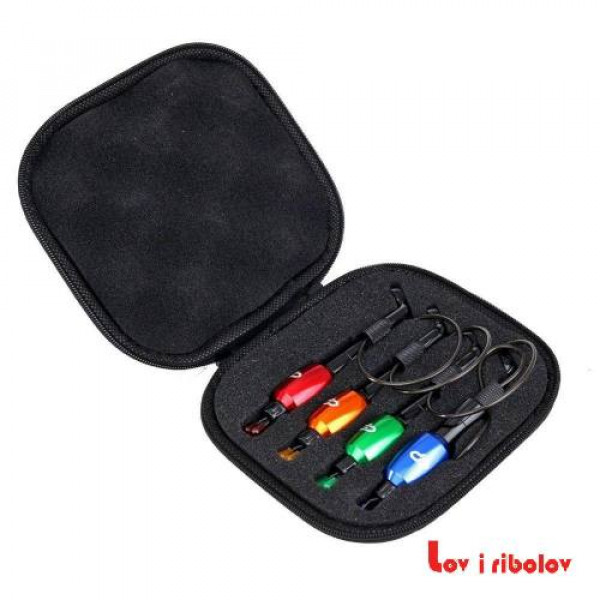 Svingeri Carp Pro HARPAX BITE INDICATOR SET 4pcs (R+G+B+Y), + SINKERS 2x9g (CPHXBIS4)