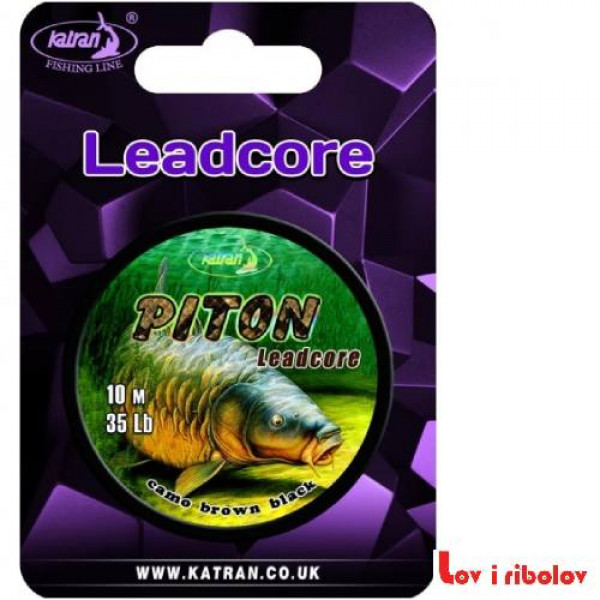 Predvez Katran Lead Core Piton 10m braon-crn